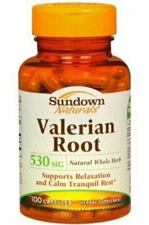 Sundown Valerian Root 530 Mg 100 Capsules