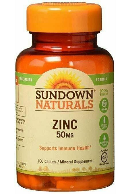 Sundown Zinc 50mg High Potency 100 Caplets