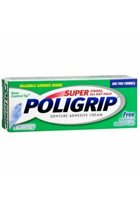 Super Poligrip Denture Adhesive Cream, Original, 0.75 Oz