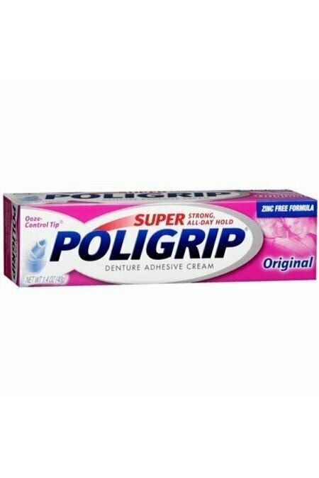 SUPER POLIGRIP Denture Adhesive Cream Original 1.40 oz