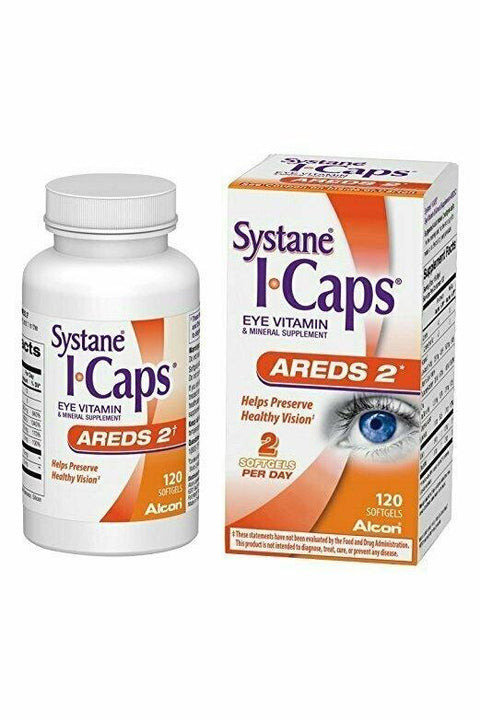 Systane ICaps Eye Vitamin & Mineral Supplement, AREDS 2 Formula, 120 Softgels
