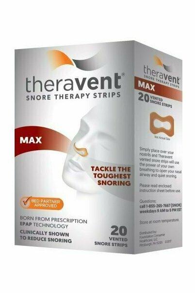 Theravent Snore Therapy Quiet Nights Flexible Seal Strips, Max, 20 Each