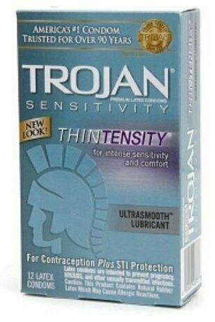 TROJAN Lubricated Latex Condoms, Thintensity UltraSmooth 12 each