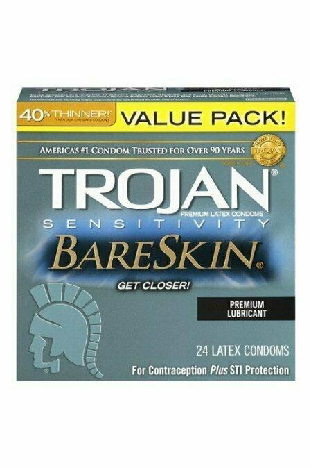 Trojan Premium Latex Condom, Sensitivity Bareskin Lubricated - 24 Each