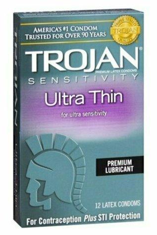 TROJAN Ultra Thin Lubricated Latex Condoms 12 Each