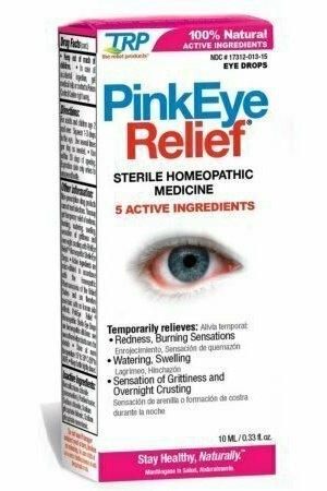 TRP Pink Eye Relief Homeopathic Sterile Eye Drops 0.33 oz