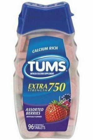 TUMS E-X 750 Tablets Assorted Berries 96 each