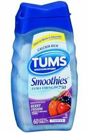 TUMS Smoothies Berry Fusion 60 Tablets