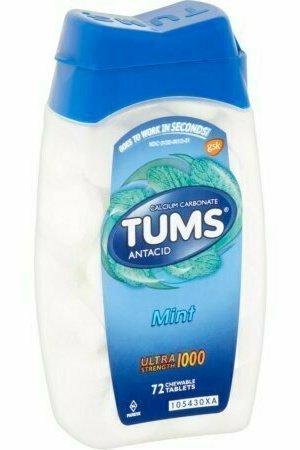 TUMS Ultra 1000 Max Strength Antacid Chewable Tablets, Peppermint 72 each