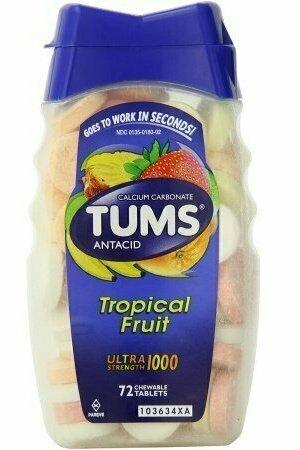 TUMS Ultra 1000 Tablets Assorted Tropical Fruit 72 each