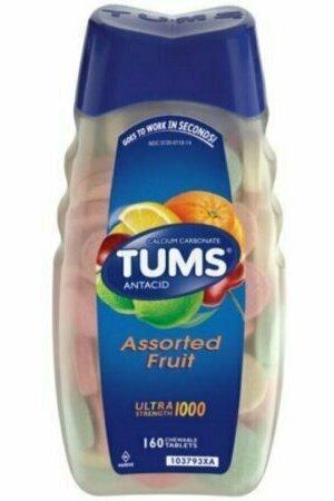 TUMS Ultra Strength 1000 Tablets Assorted Fruit 160 Chewable Tablets