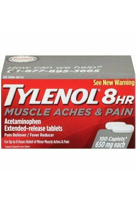 TYLENOL 8 Hour Muscle Aches & Pain Caplets 650 mg 100 each