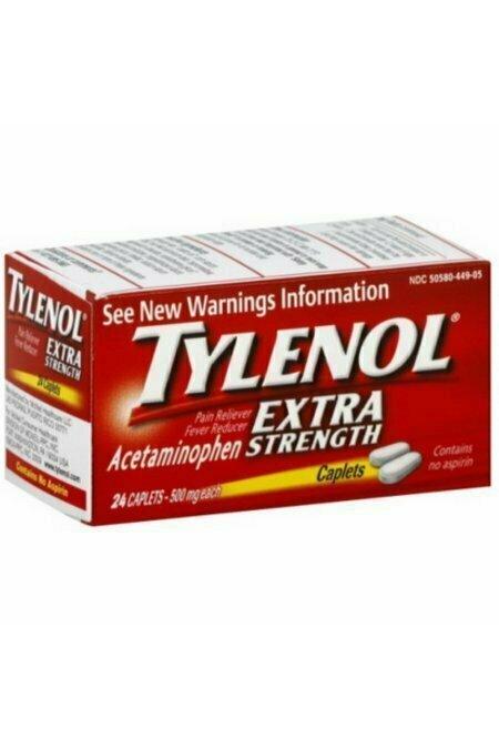 TYLENOL Extra Strength Acetaminophen 500 mg Caplets 24 each