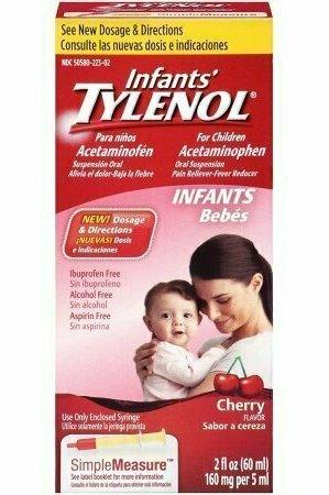 TYLENOL Infants' Acetaminophen Oral Suspension, Cherry Flavor 2 oz