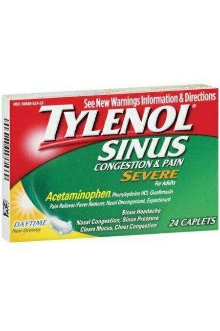 TYLENOL Sinus Congestion & Pain, Severe Caplets Daytime Non-Drowsy 24 Each