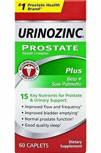 Urinozinc Prostate Plus with Beta-Sitosterol 60 Count Caplets