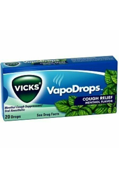 Vicks Cough Suppressant Drops, Menthol Flavor - 20 Drops/Pack