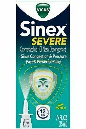Vicks Sinex Severe Nasal Decongestant, Ultra Fine Mist with Menthol 0.50 oz