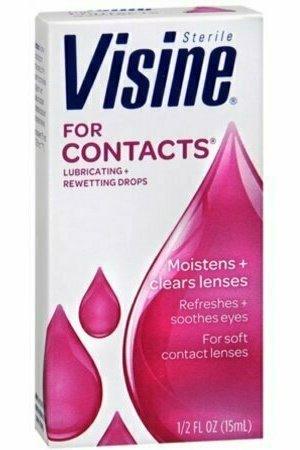 Visine For Contacts Lubricating and Rewetting Eye Drops 0.50 oz