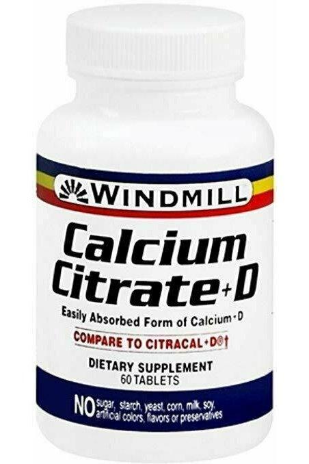 Windmill Calcium Citrate + D Tablets 60 Tablets