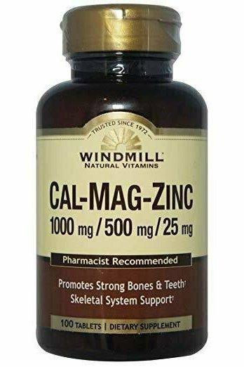 Windmill Calcium, Magnesium and Zinc 100 Tablets