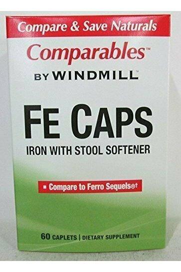 Windmill FE Caps, Iron with Stool Softener 60 Caplets