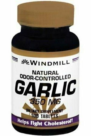 Windmill Garlic 350 mg Tablets Natural Odor-Controlled 100 Tablets