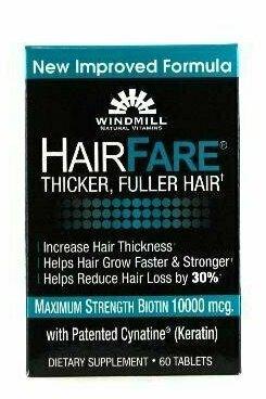 Windmill Hair Fare Vitamin Supplement Caplets for Hair - 60 Each
