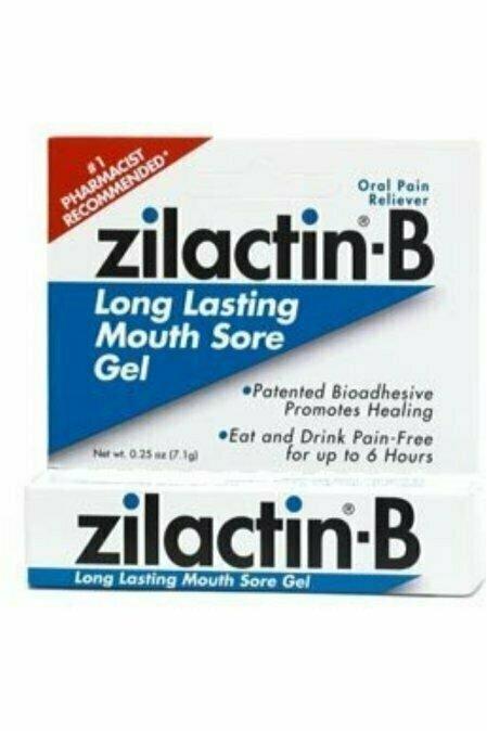 Zilactin-B Oral Pain Reliever, Long Lasting Mouth Sore Gel 0.25 oz