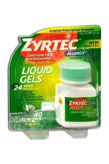 Zyrtec Allergy 10 mg Liquid Gels 40 Liquid Gels